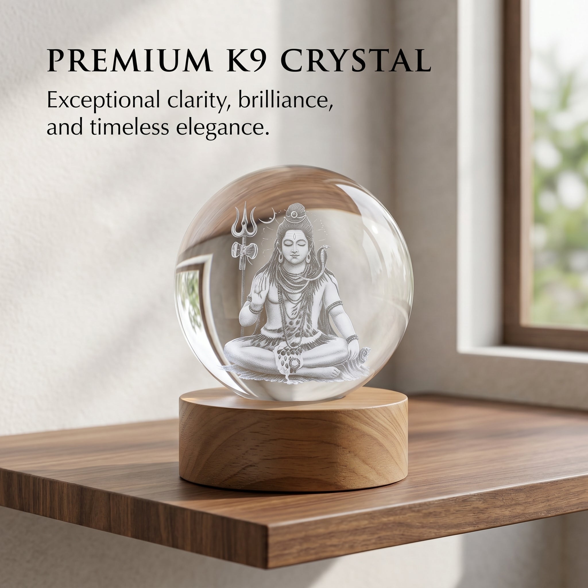 Premium 3D Lord Shiv Crystal Night Light Lamp