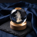 Premium 3D Radha Krishna Crystal Night Light Lamp