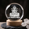 Premium 3D Lord Laxmi ji Crystal Night Light Lamp