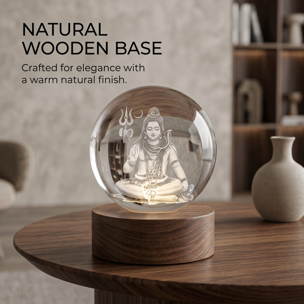 Premium 3D Lord Shiv Crystal Night Light Lamp